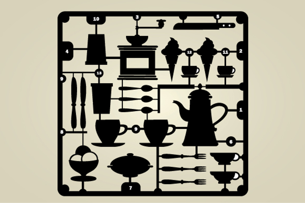 Set of vector retro phones preview 4