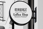 Mifrotha - Modern Blackletter Font, a Blackletter Font by Dhabee (Thumbnail 17 of 18)