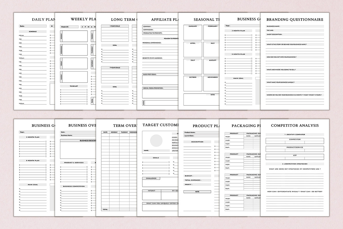 Business Planner Template/Canva, a Stationery Template by DesignByStore (Photo 3 of 5)