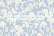 White Blooming Flowers, a Wallpaper Graphic by MalyskaStudio (Thumbnail 1 of 14)