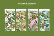 Vintage Wild Parrot Seamless Pattern, a Wallpaper Graphic by Yello_illustration (Thumbnail 4 of 14)