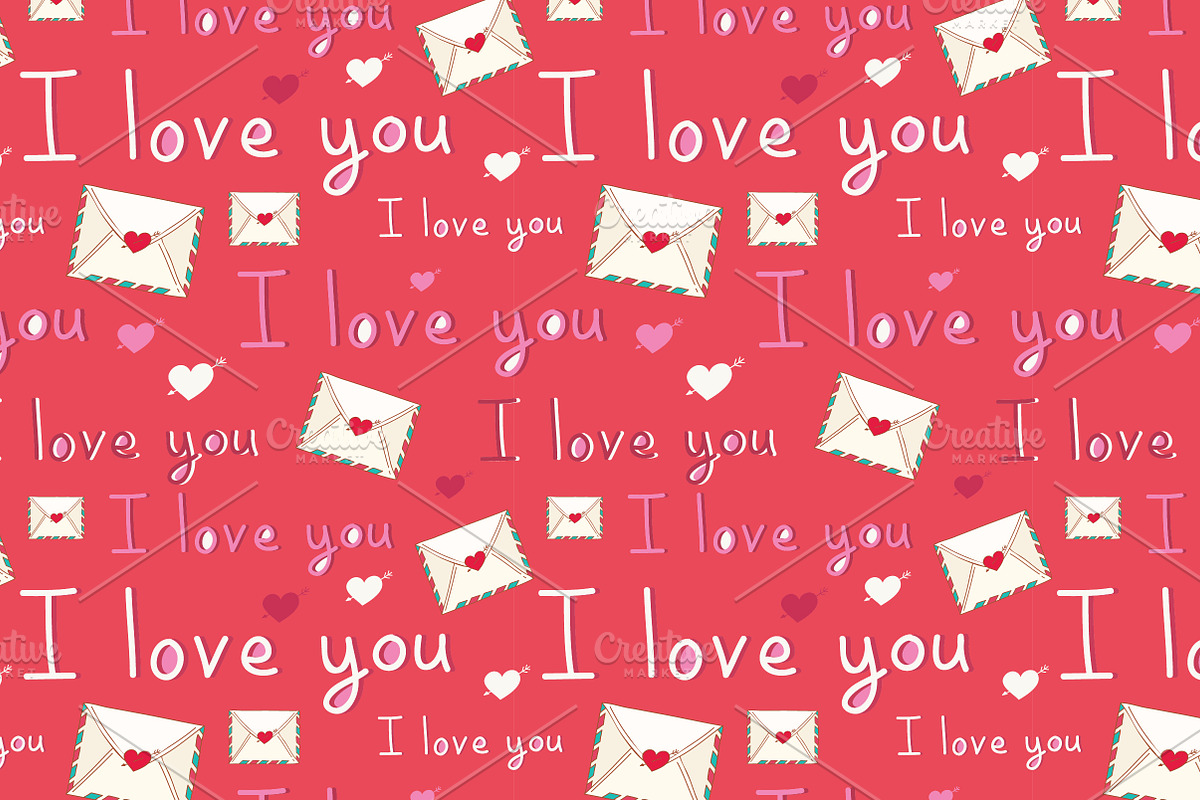 Vector Valentine's Day patterns., a Pattern Graphic by Little A (Aigul) (Photo 3 of 3)
