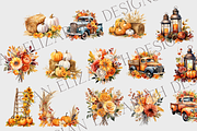 25 Autumn Watercolour Illustrations, an Object Graphic by Sian Elizabeth Designs (Thumbnail 2 of 4)
