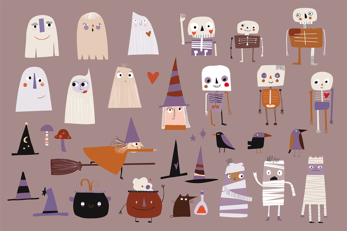 Boo Crew Halloween collection, an Illustration by SurfaceStories (Photo 3 of 9)