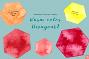 Sunny Watercolor Hexagons, an Object Graphic by LittleAcornGraphics (Thumbnail 3 of 4)