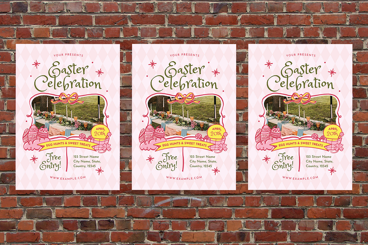 Playful Easter Celebration Flyer, a Flyer Template by Aiyari Graphic (Photo 3 of 3)