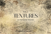 Grunge Textures Photoshop Brushes, a Brush Add-On by GRANCI STUDIOS (Thumbnail 1 of 5)