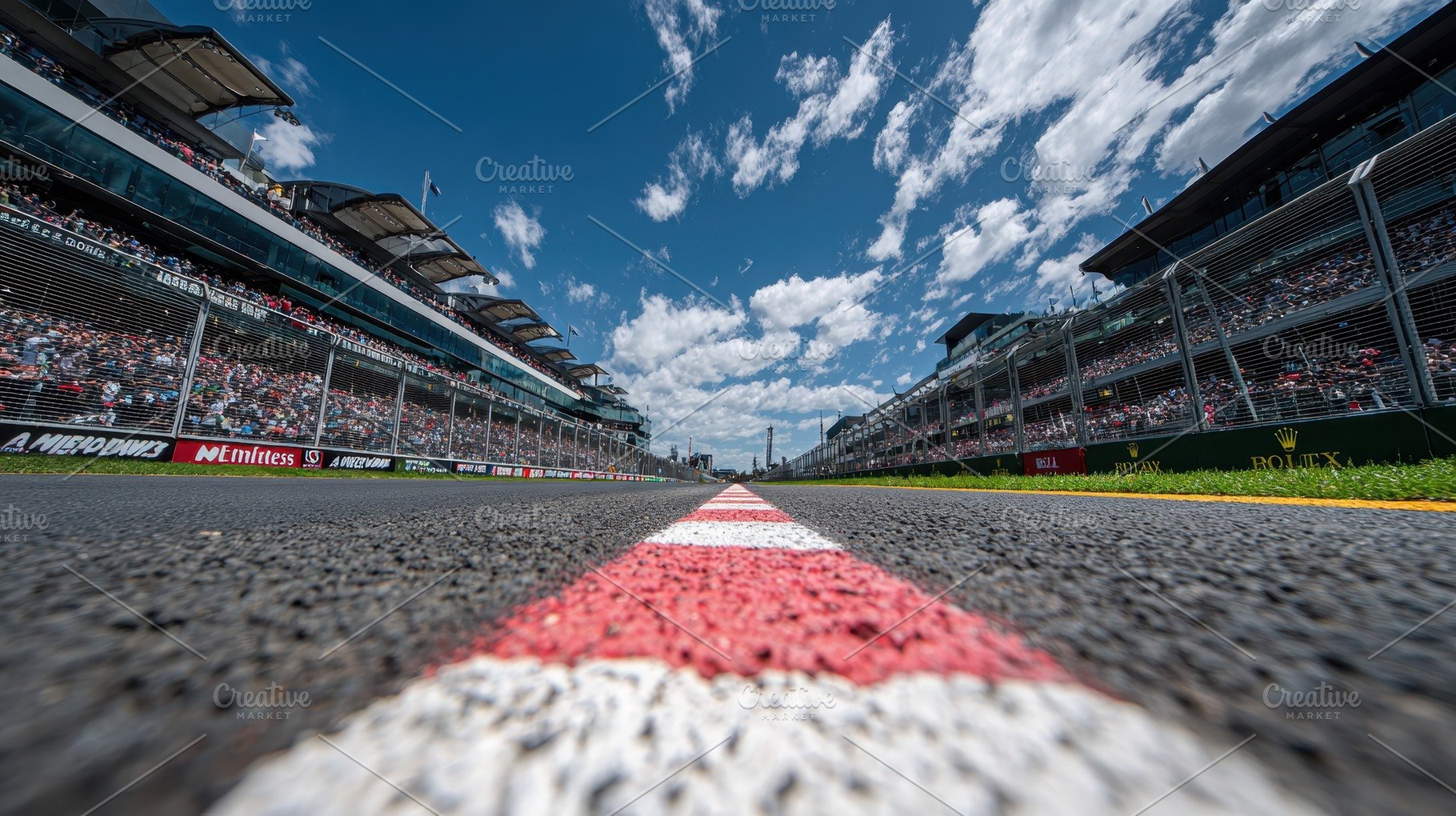 Race Track Grandstand Crowd Action P, an Abstract Photo by Pixeness Studio