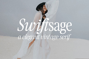 Swiftsage / Vintage Modern Serif, a Script Font by supfonts