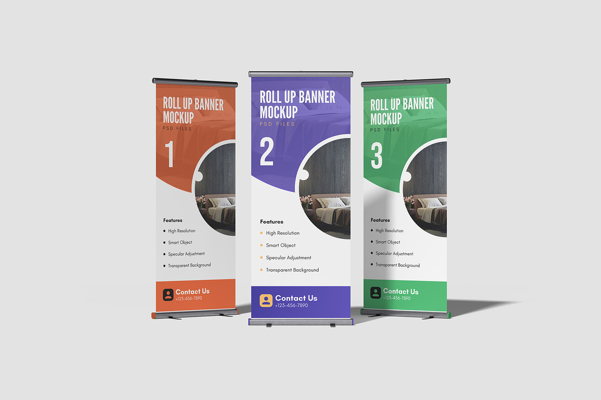 Roll-Up Banner Mockups, an Advertising Mockup by graphiccrew (Photo 5 of 10)