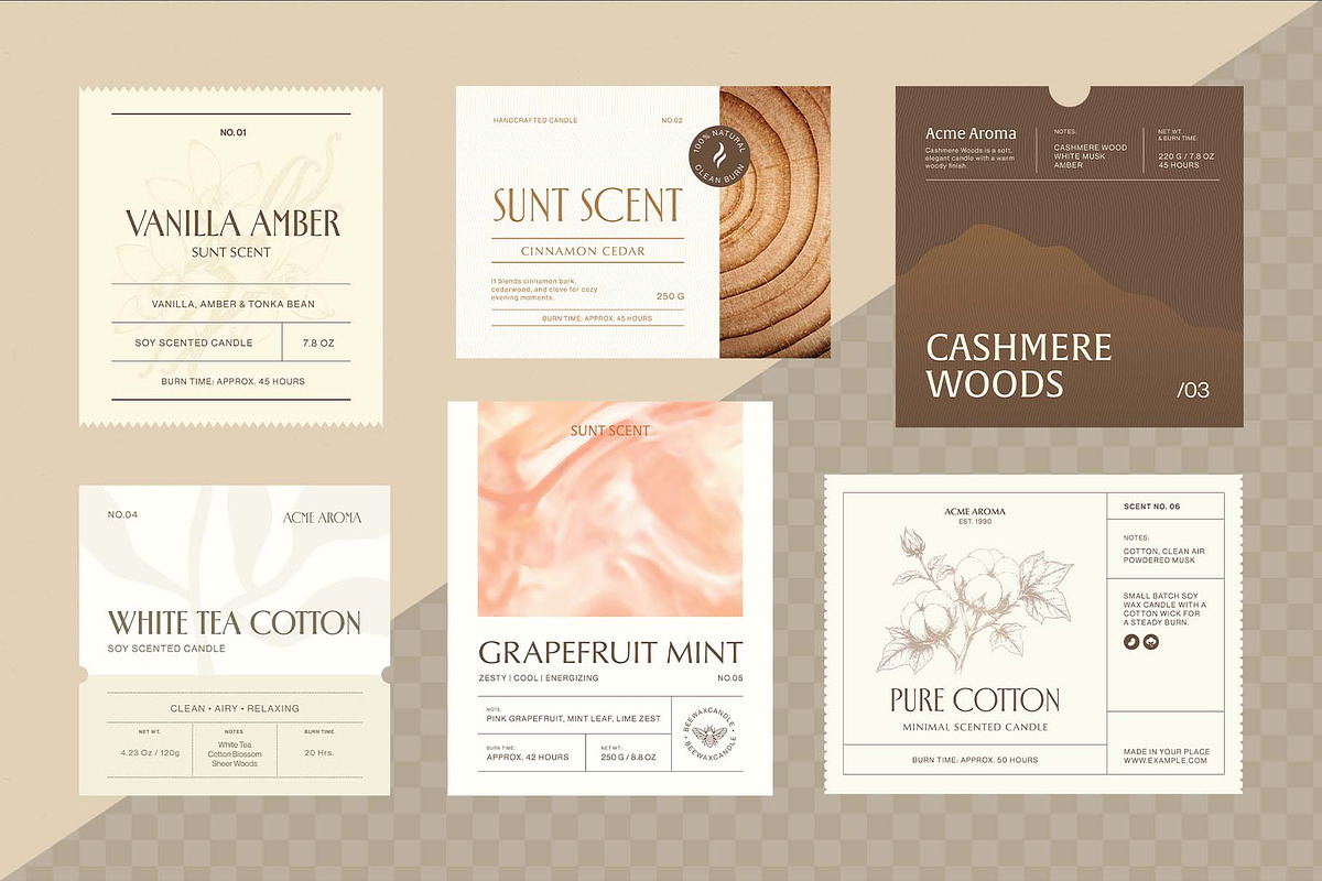 Label Template Set, a Packaging Mockup by BrandPacks (Photo 2 of 14)