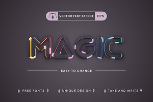 Light Line - Editable Text Effect