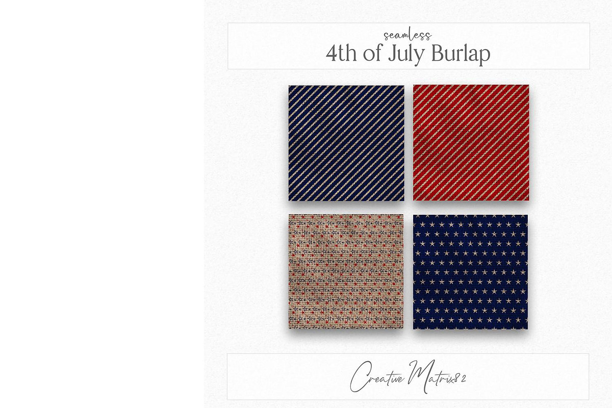 4th of July Burlap Seamless Textures, a Texture Graphic by Creative Matrix82 (Photo 5 of 5)