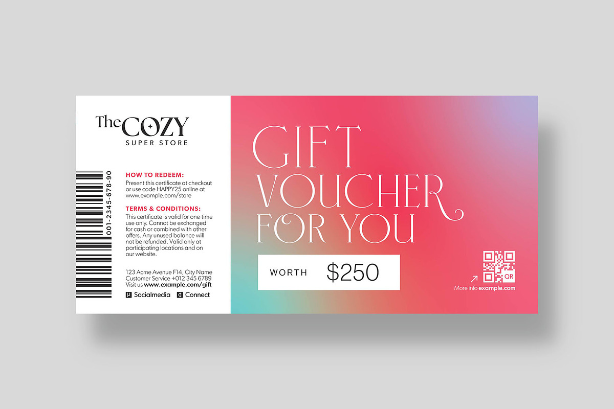 Christmas Gift Voucher Template, a Stationery Template by BrandPacks (Photo 2 of 5)