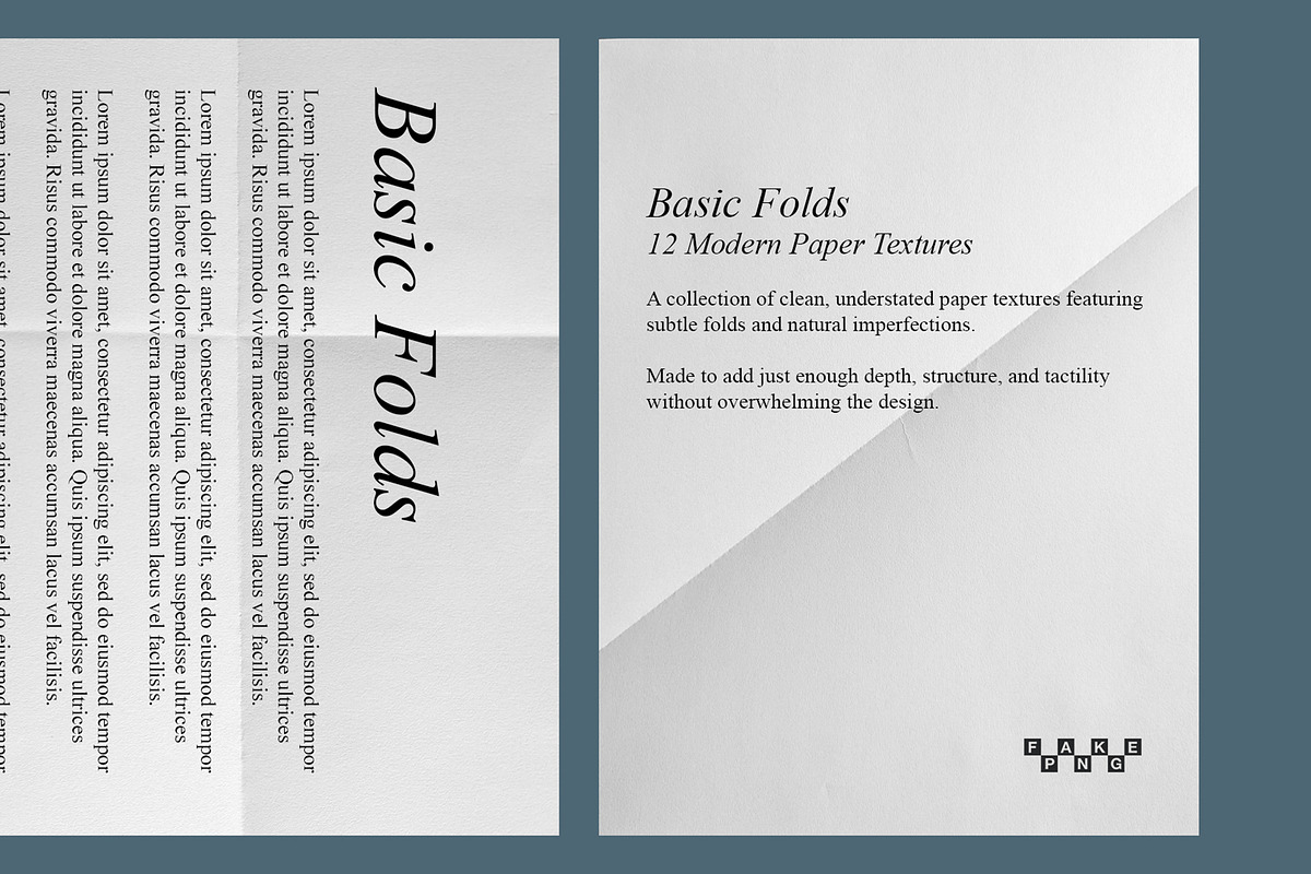 Basic Folds: 12 Paper Textures, a Texture Graphic by The Fake PNG (Photo 2 of 5)