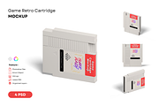 Retro Game Cartridge Mockup, a Merchandise Mockup by DSNA Mockup (Thumbnail 1 of 5)