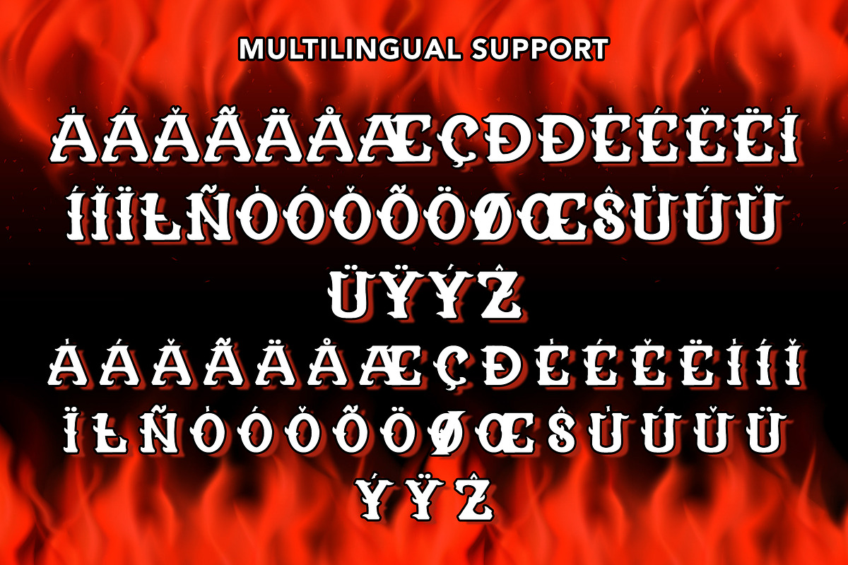 Dark Flame - Blackletter Font, a Blackletter Font by AQR Studio (Photo 7 of 9)