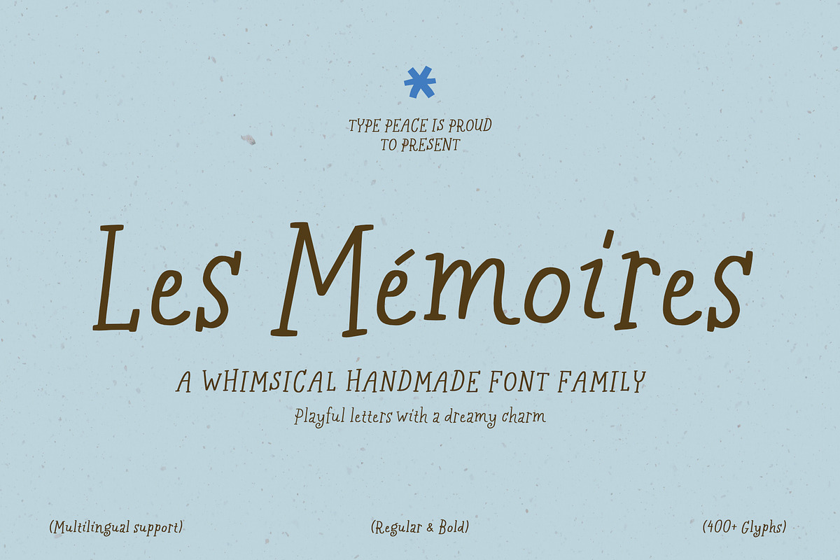 Les Memoires | Whimsical Font Family, a Handwritten Font by type peace (Photo 1 of 11)