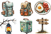 Vintage Camping Sublimation Clipart, an Illustration by Designworld (Thumbnail 2 of 6)