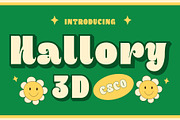 Hallory 3D, a Sans Serif Font by Craft Supply Co. (Thumbnail 1 of 8)