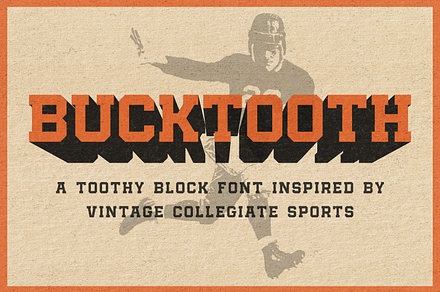 Bucktooth, a Serif Font by Deadbolt Design