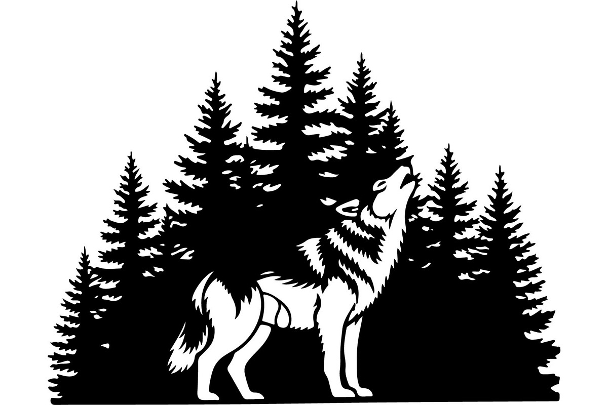 Alpha Wolf Silhouettes Bundle, an Animal Illustration by Designer_Momina (Photo 15 of 21)