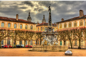 Place d'Alliance with the fountain - Nancy, France, an Architecture Photo by Leonid Andronov
