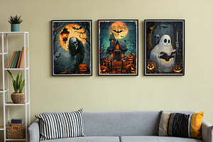 Halloween Wall Art Poster Bundle