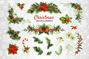 Christmas decorative elements., a Decorative Illustration by VetaDesign (Thumbnail 1 of 11)