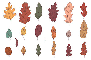 FALL DOODLES. EPS, PNG.