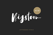 Bigstorm Script, a Script Font by Letterhend Studio (Thumbnail 1 of 6)
