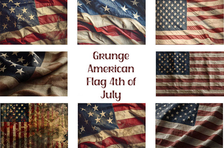 Grunge American Flag 4th of July, a Holiday Photo by VetalStock