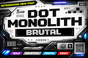 Dot Monolith Brutal, a Symbol Font by Art StoreID (Thumbnail 1 of 10)