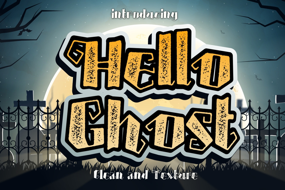Hello Ghost - 2 weights., a Sans Serif Font by Joko Setiono (Photo 1 of 9)