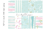 Love Sweet Digital Paper, a Pattern Graphic by kh_cat (Thumbnail 1 of 3)