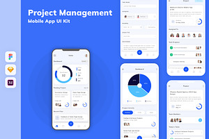 Project Management Mobile App UI Kit
