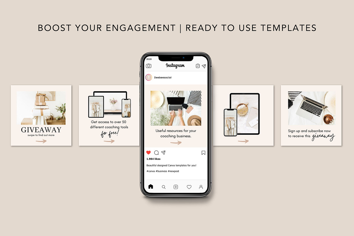 Coaching IG Carousel Posts Canva, a Social Media Template by DeeBeeDesign (Photo 3 of 10)