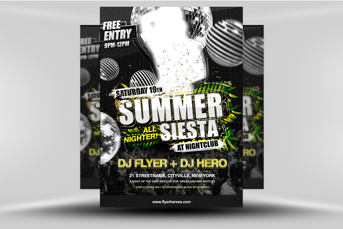 Summer Siesta Flyer Template, a Flyer Template by FlyerHeroes (Photo 1 of 4)