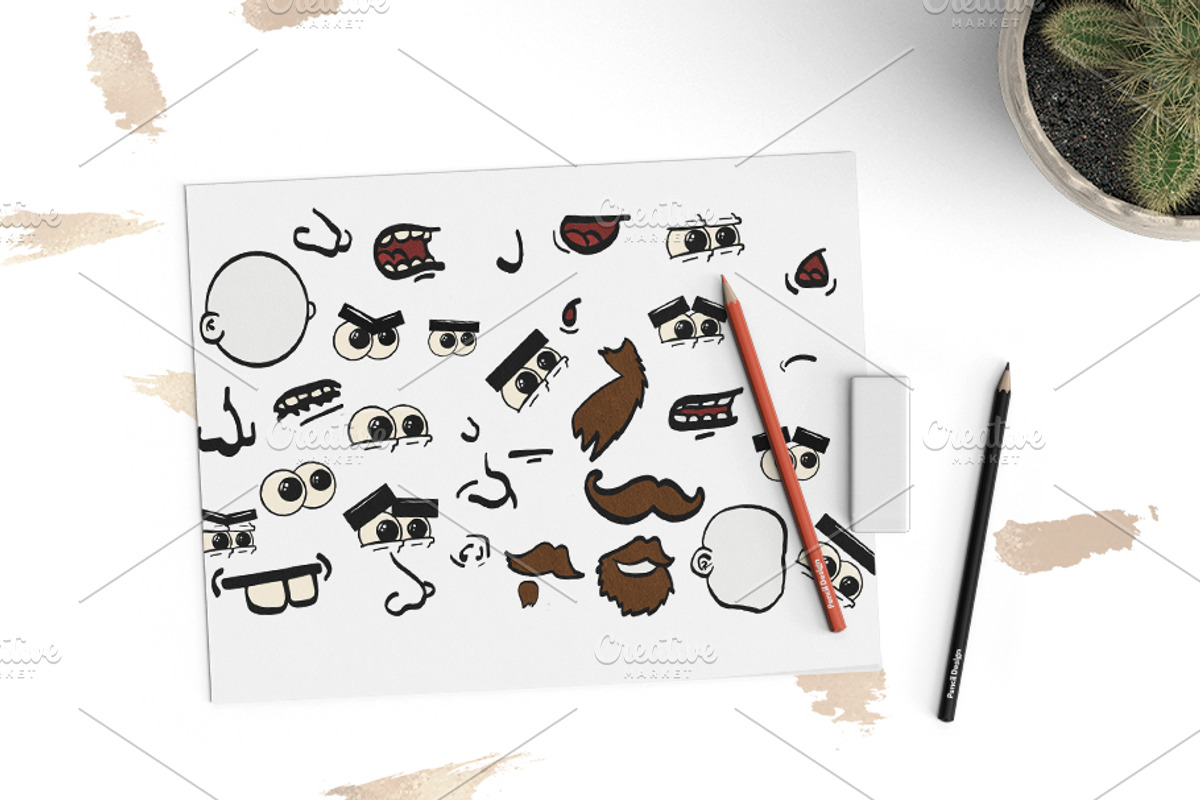 Cartoon Faces, a Person Illustration by Mel's Shop (Photo 3 of 4)