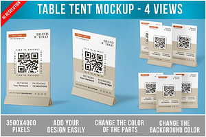 Table Tent Mockup PSD