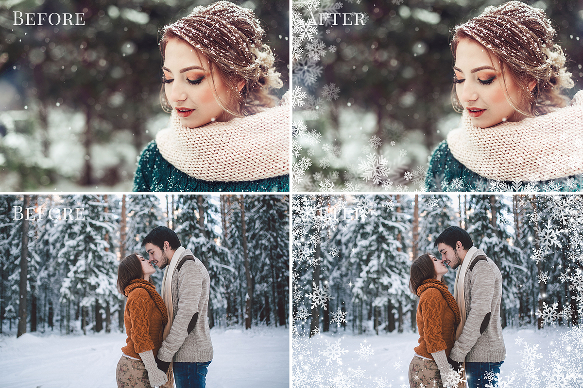Snowflake Frames photo overlays, a Layer Style Add-On by BrownLeopard (Photo 5 of 6)