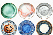 Dinner Plates Clipart, an Illustration by Craft Nest (Thumbnail 3 of 6)
