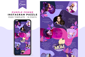 Purple Femme, Canva Instagram Puzzle