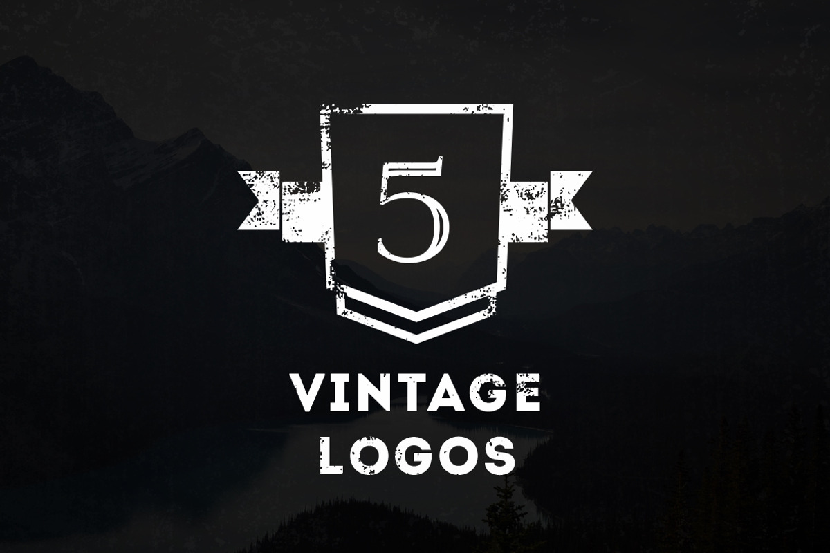 5 Vintage Logos, a Branding & Logo Template by DesignLux (Photo 1 of 5)