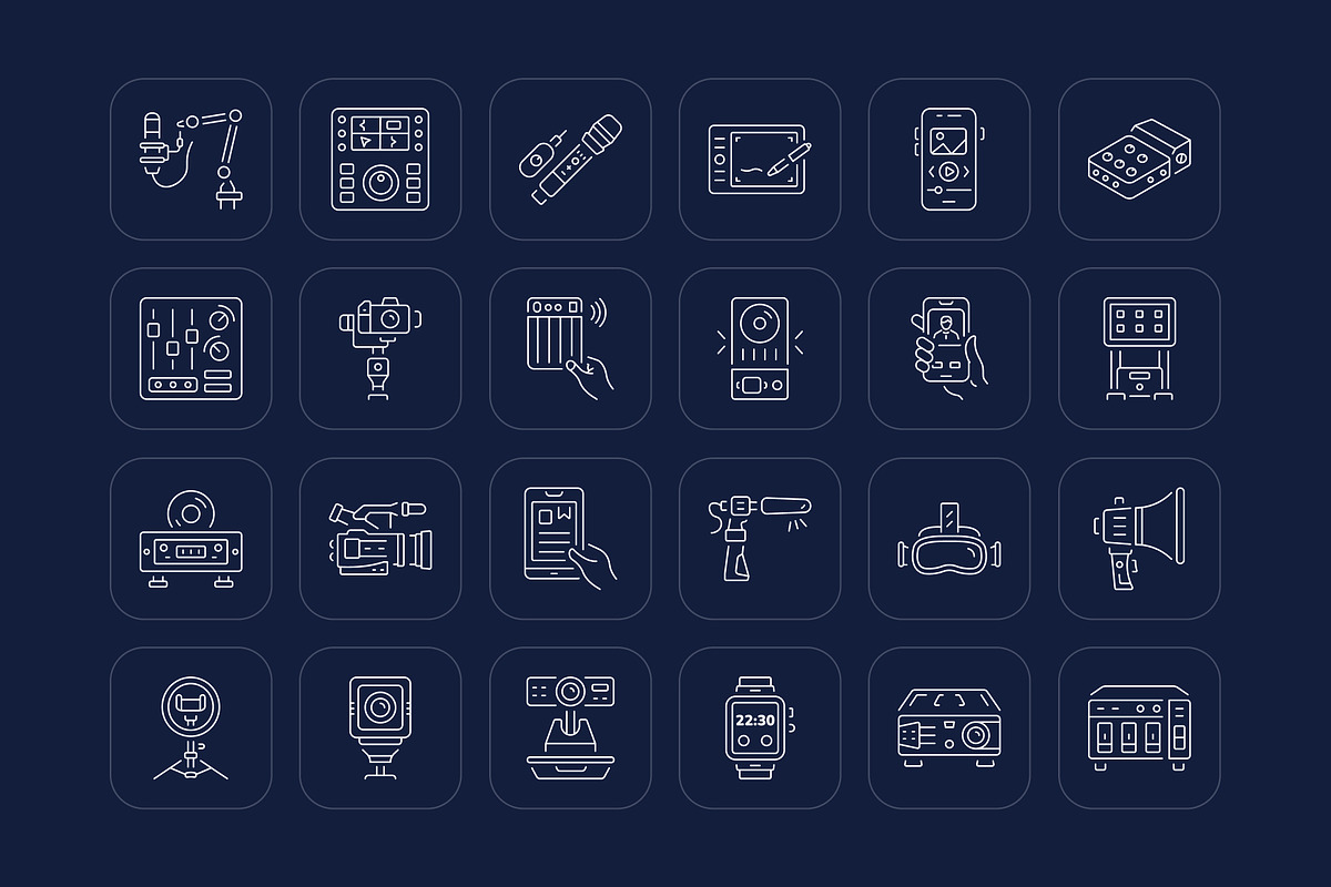 Multimedia Icon Art Set, an Outline Icon by Prosymbols (Photo 6 of 7)