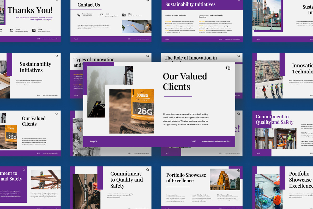 Construction Company Profile Slides, a Presentation Template by twinstd (Photo 4 of 4)