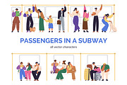 Passengers in subway train set, a Transportation Illustration by Good Studio (Thumbnail 1 of 5)