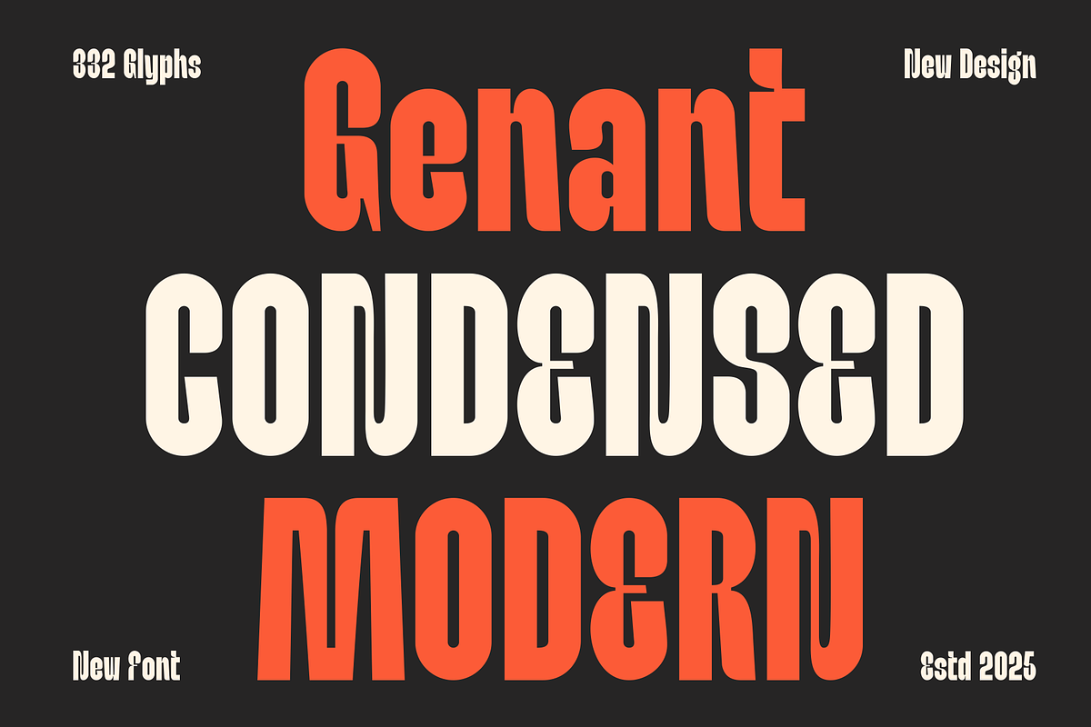 Genant Bodeirna - Modern Condensed, a Sans Serif Font by MaikoHatta (Photo 10 of 10)