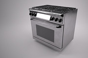 36 inch gas range cooker, a Furniture 3D Model by kjpargeterimages (Thumbnail 1 of 12)