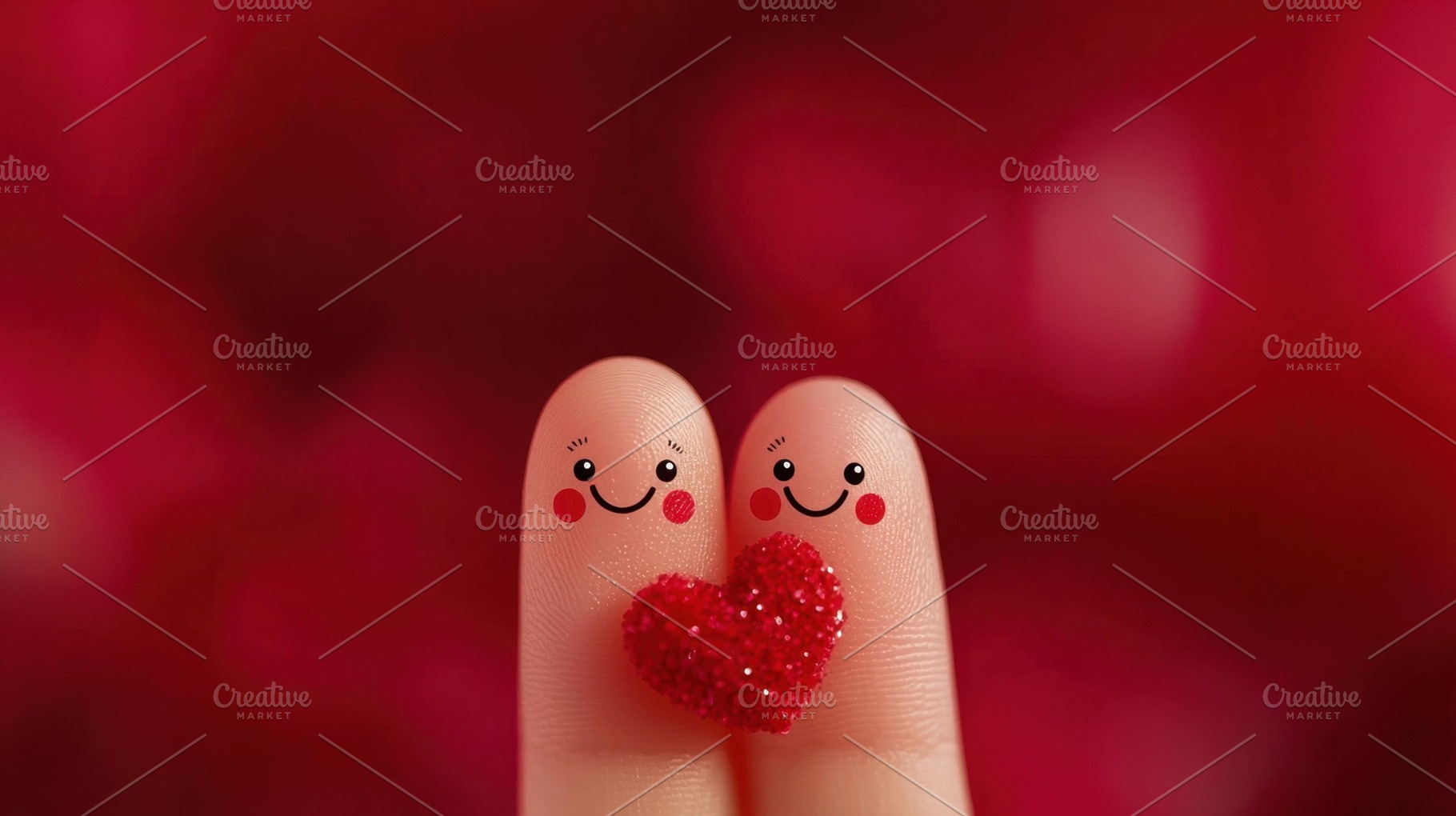 Happy fingers with a heart, a Photo by Beautiful things